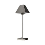 25" Nickel Table Lamp With Novelty Shade