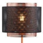 20" Copper Table Lamp With Cylinder Shade