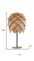21" Natural And Black Novelty Table Lamp With Novelty Shade