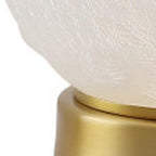 22" White And Gold Globe Table Lamp With Drum Shade