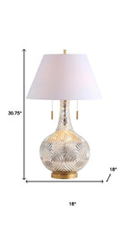 31" Gold Novelty Table Lamp With Globe Shade