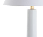 29" White And Gold Urn Table Lamp With Empire Shade