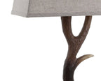 30" Brown And Clear Novelty Table Lamp With Shade