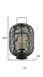 27" Black Novelty Lantern