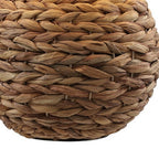 22" Clear Round Table Lamp With Drum Shade