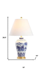 27" Gold Novelty Table Lamp With Empire Shade