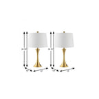 Set of Two 23" Clear Novelty Table Lamps With Empire Shades