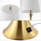Set of Two 23" Clear Novelty Table Lamps With Empire Shades