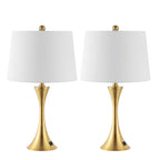 Set of Two 23" Clear Novelty Table Lamps With Empire Shades
