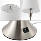 Set of Two 23" Clear Novelty Table Lamps With Empire Shades