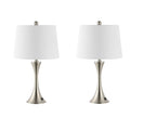 Set of Two 23" Clear Novelty Table Lamps With Empire Shades