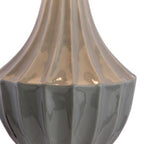 25" Gray And Clear Novelty Table Lamp With Drum Shade