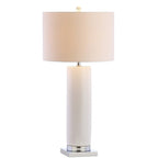 32" Silver Novelty Table Lamp With Drum Shade