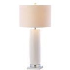 32" Silver Novelty Table Lamp With Drum Shade