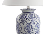 26" White Novelty Table Lamp With Globe Shade