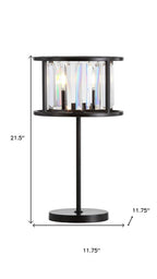 22" Antiqued Bronze Novelty Table Lamp With Globe Shade