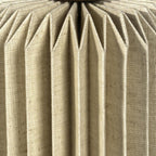 9" Natural Geometric Table Lamp With Cylinder Shade