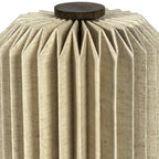 9" Natural Geometric Table Lamp With Cylinder Shade