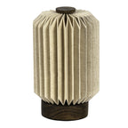 9" Natural Geometric Table Lamp With Cylinder Shade
