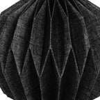 11" Black Geometric Table Lamp With Globe Shade