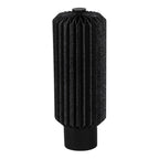 16" Black Geometric Table Lamp With Cylinder Shade