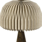 16" Natural Geometric Table Lamp With Dome Shade