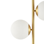 28" White Table Lamp With Globe Shade