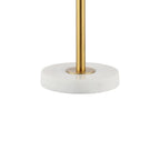 28" White Table Lamp With Globe Shade