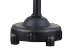 20" Black Geometric Novelty Table Lamp With Drum Shade