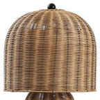 23" Clear Round Table Lamp With Globe Shade