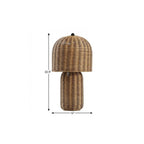 23" Clear Round Table Lamp With Globe Shade