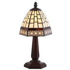 12" Brown Mosaic Tile Novelty Tiffany Lamp With Empire Shade