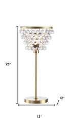 25" Gold Novelty Table Lamp With Drum