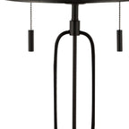 27" Antiqued Bronze Novelty Table Lamp With Drum Shade