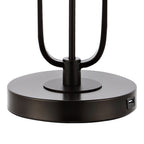 27" Antiqued Bronze Novelty Table Lamp With Drum Shade