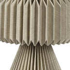 13" Natural Geometric Bedside Lamp With Cylinder Shade