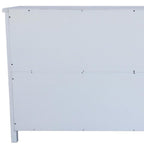 60" White Wood Carved Floral Sideboard With Four Doors