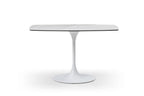 47" White Ceramic Faux Marble Glass And Steel Pedestal Console Table