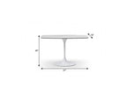 47" White Ceramic Faux Marble Glass And Steel Pedestal Console Table