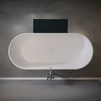 59" White Acrylic Oval Bath Tub