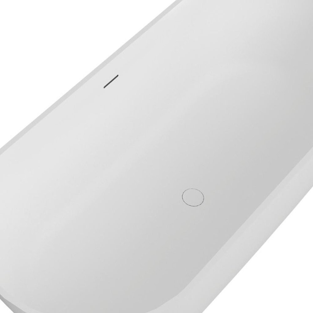 59" White Acrylic Oval Bath Tub