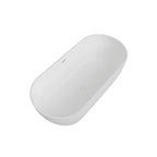 59" White Acrylic Oval Bath Tub