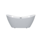 59" White Acrylic Oval Bath Tub
