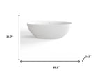 67" White Acrylic Oval Bath Tub