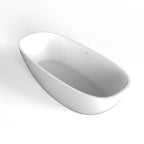 67" White Acrylic Oval Bath Tub