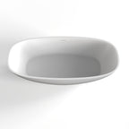 67" White Acrylic Oval Bath Tub