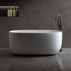 47" White Acrylic Oval Bath Tub