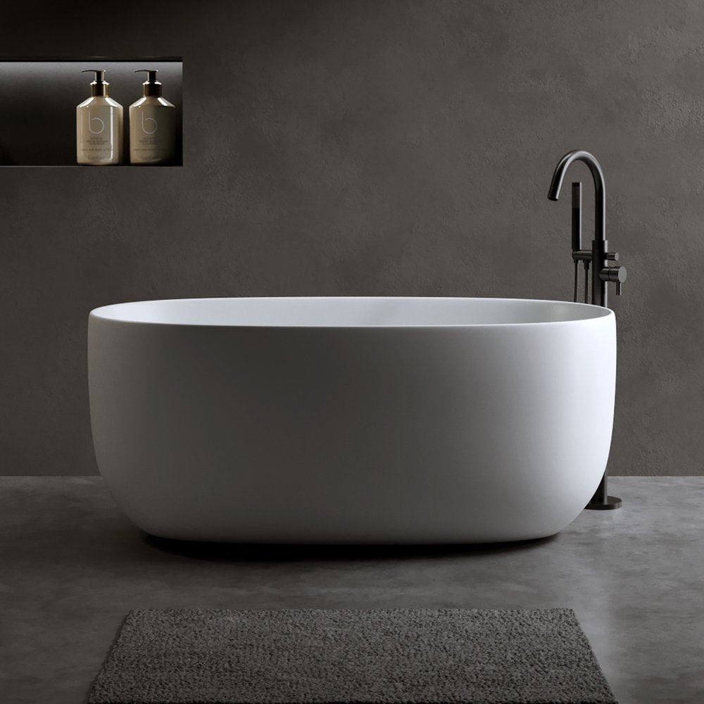 47" White Acrylic Oval Bath Tub