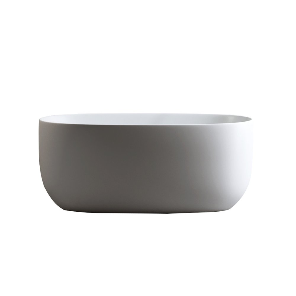 47" White Acrylic Oval Bath Tub