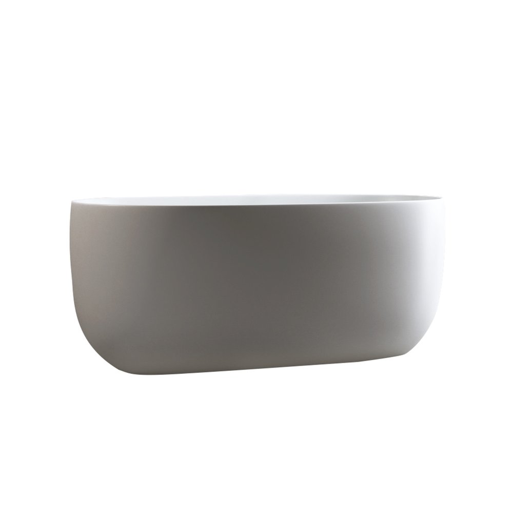 47" White Acrylic Oval Bath Tub